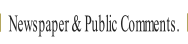 Newspaper & Public Comments..