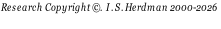Research Copyright ©.  I. S. Herdman 2000-2026
